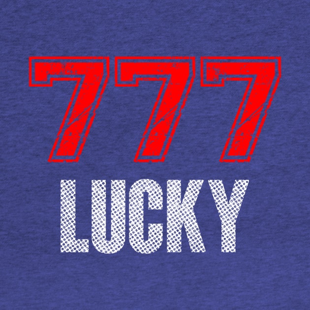 Funny T-Shirt 777 Lucky for Everyday by SparkStyleStore